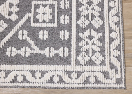 Lawson Grey Cream Elegant Traditional Rug - Furniture Depot