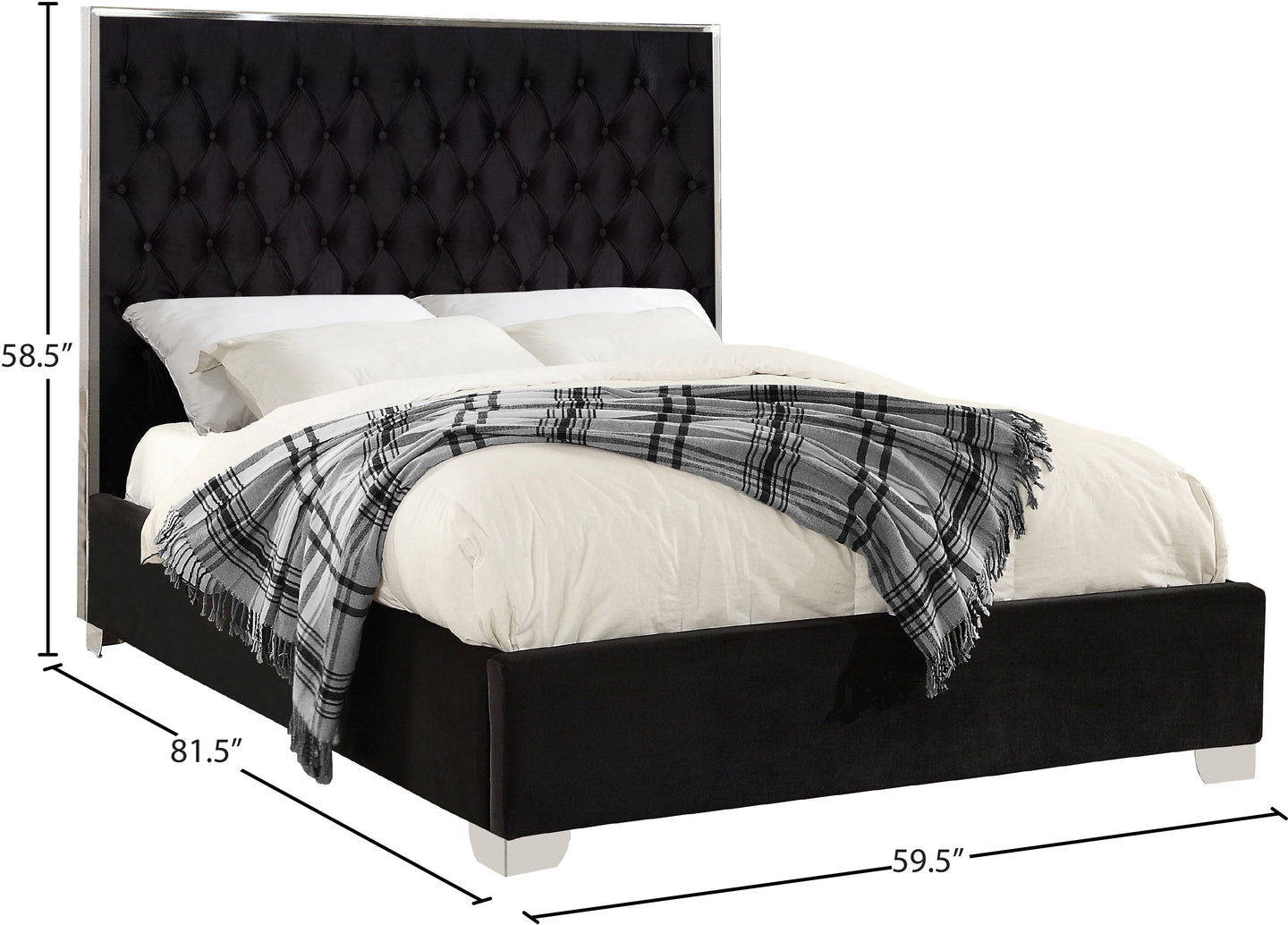 Lexi Velvet Bed - Furniture Depot (7679023808760)