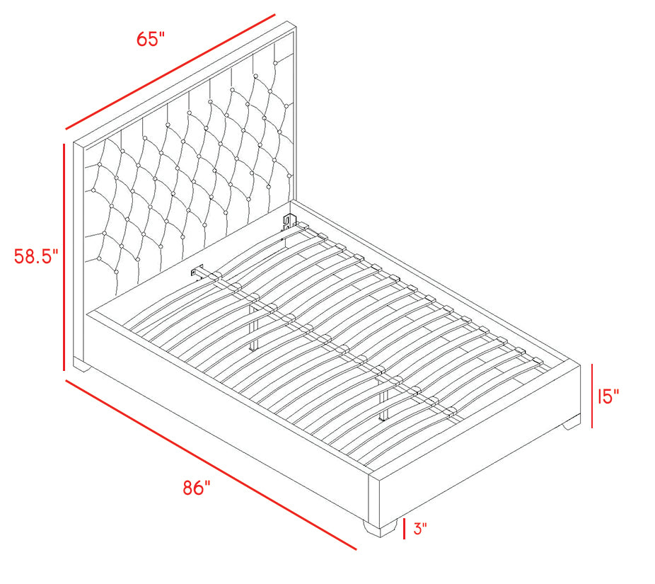 Lexi Velvet Bed - Furniture Depot (7679023808760)