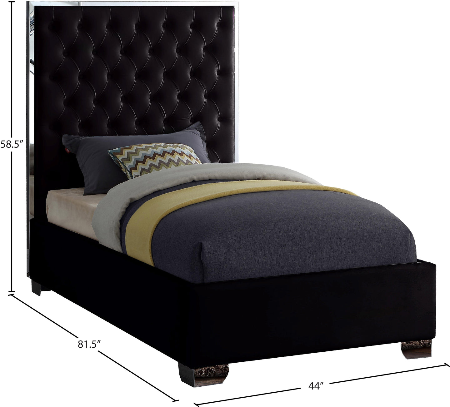 Lexi Velvet Bed - Furniture Depot (7679023808760)