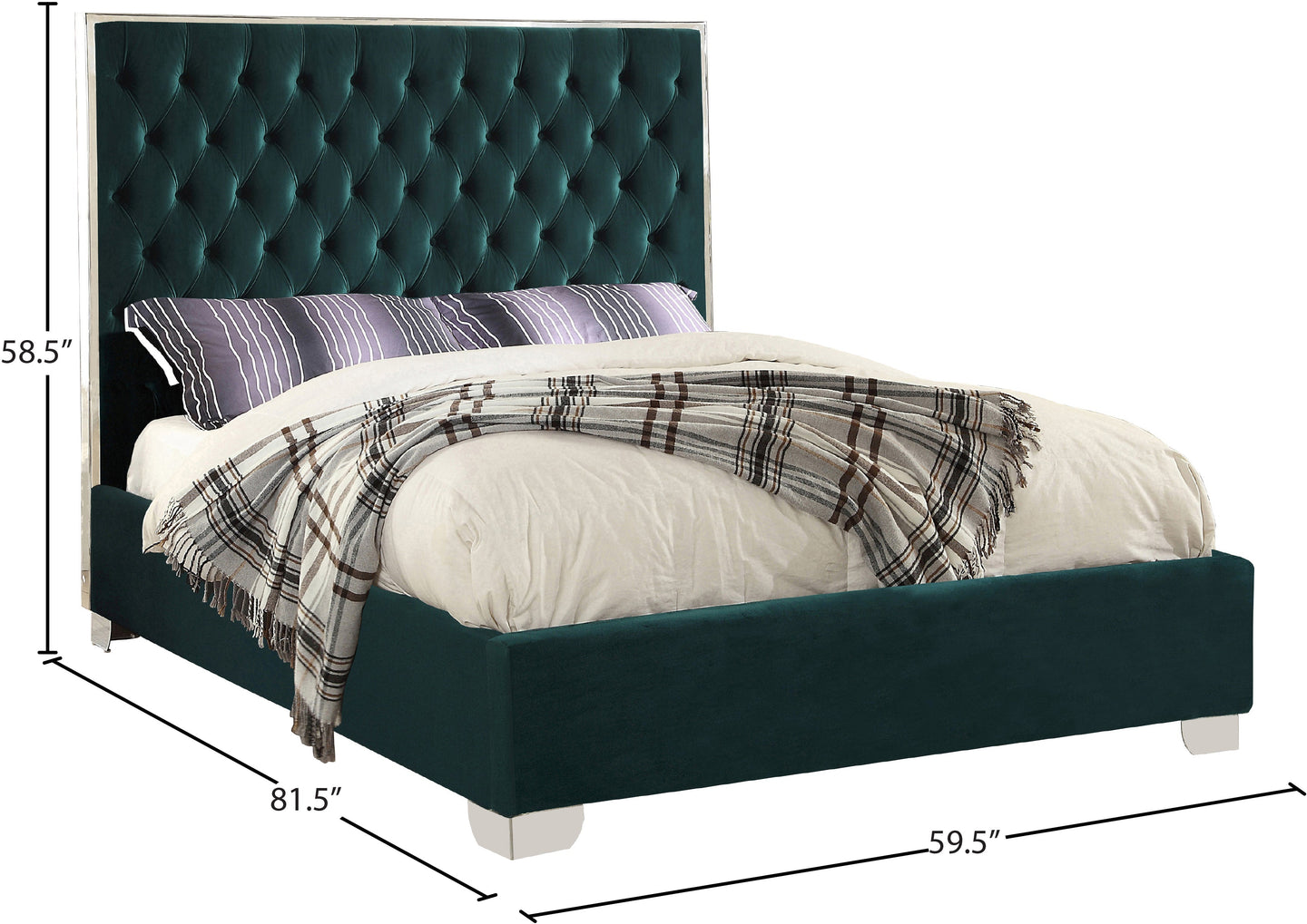 Lexi Velvet Bed - Furniture Depot (7679023808760)