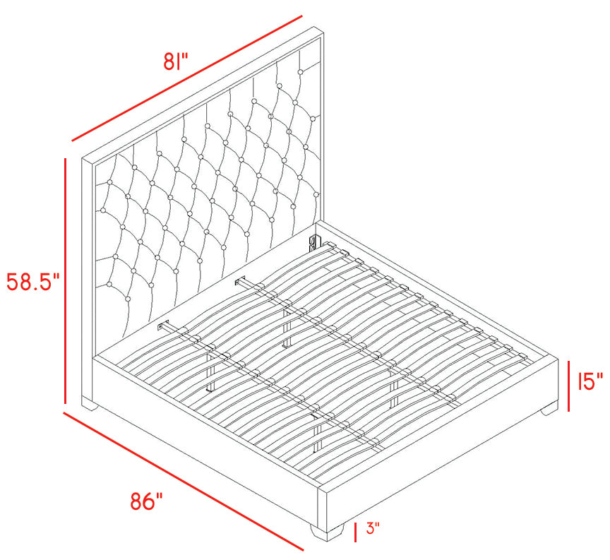 Lexi Velvet Bed - Furniture Depot (7679023808760)