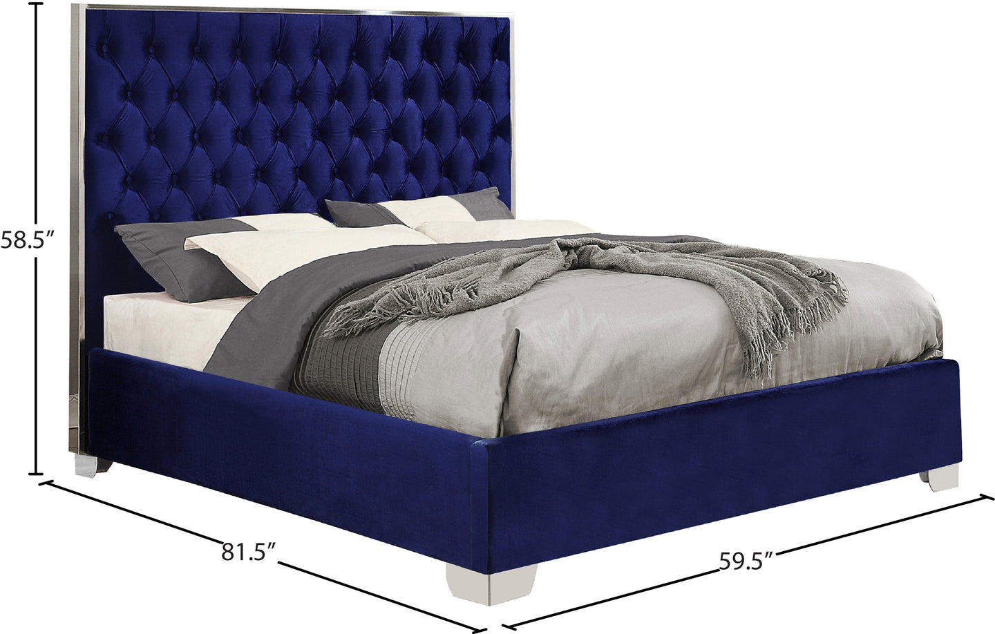 Lexi Velvet Bed - Furniture Depot (7679023808760)