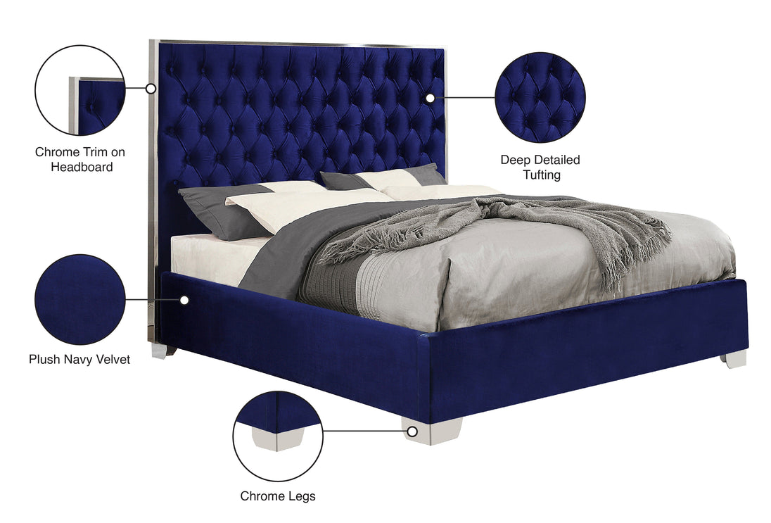 Lexi Velvet Bed - Furniture Depot (7679023808760)