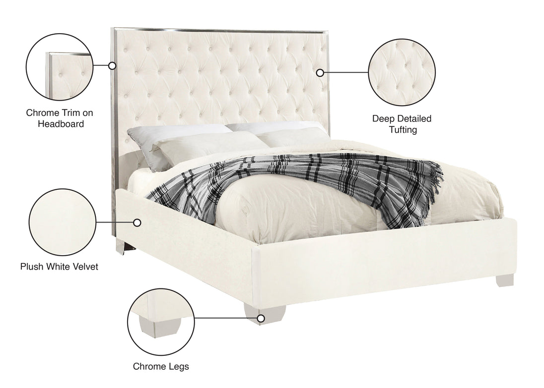 Lexi Velvet Bed - Furniture Depot (7679023808760)