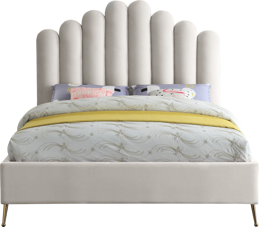 Lily Velvet Bed - Furniture Depot