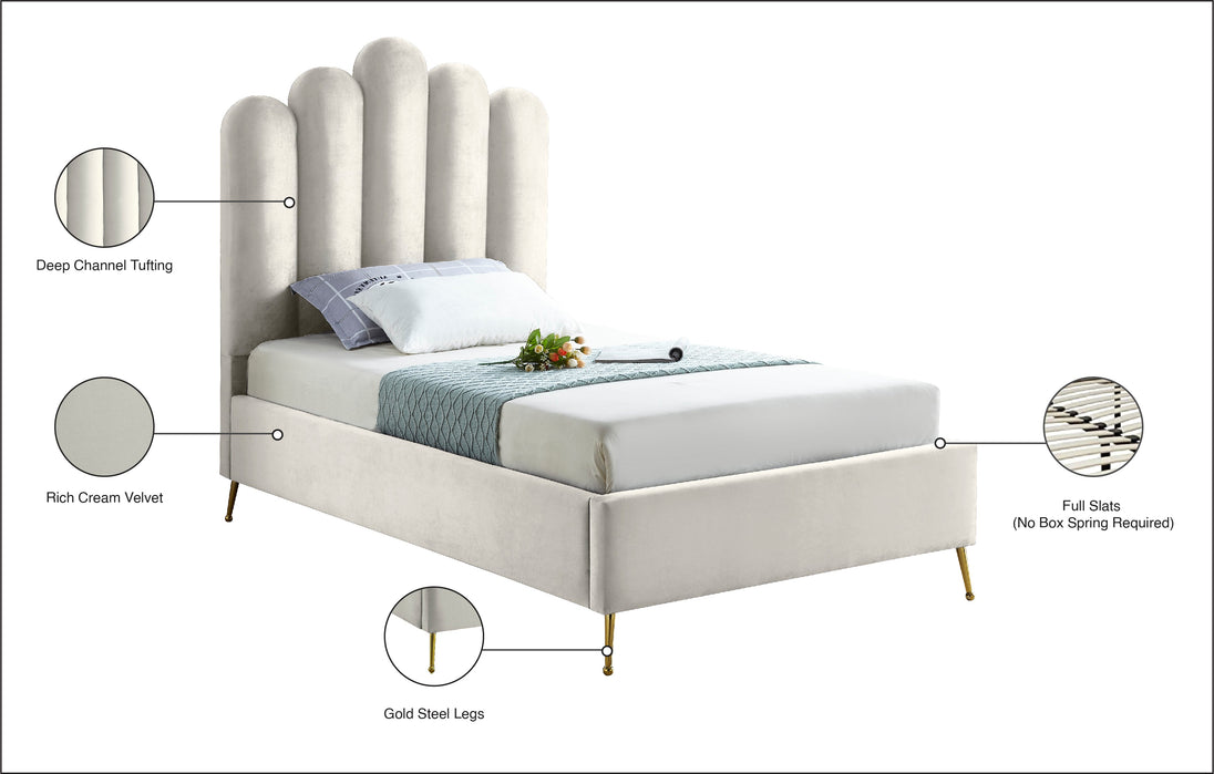 Lily Velvet Bed - Furniture Depot