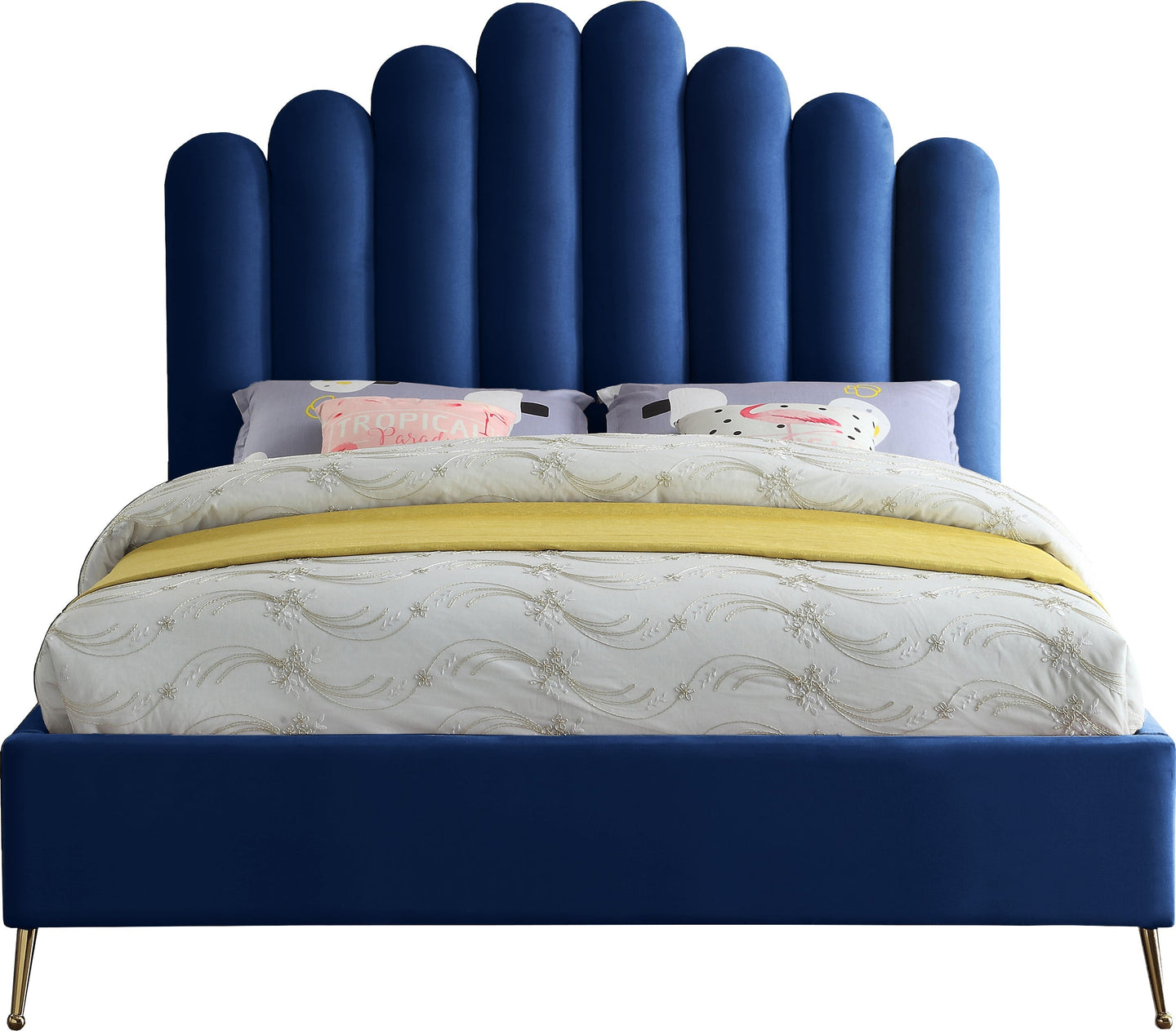 Lily Velvet Bed - Furniture Depot