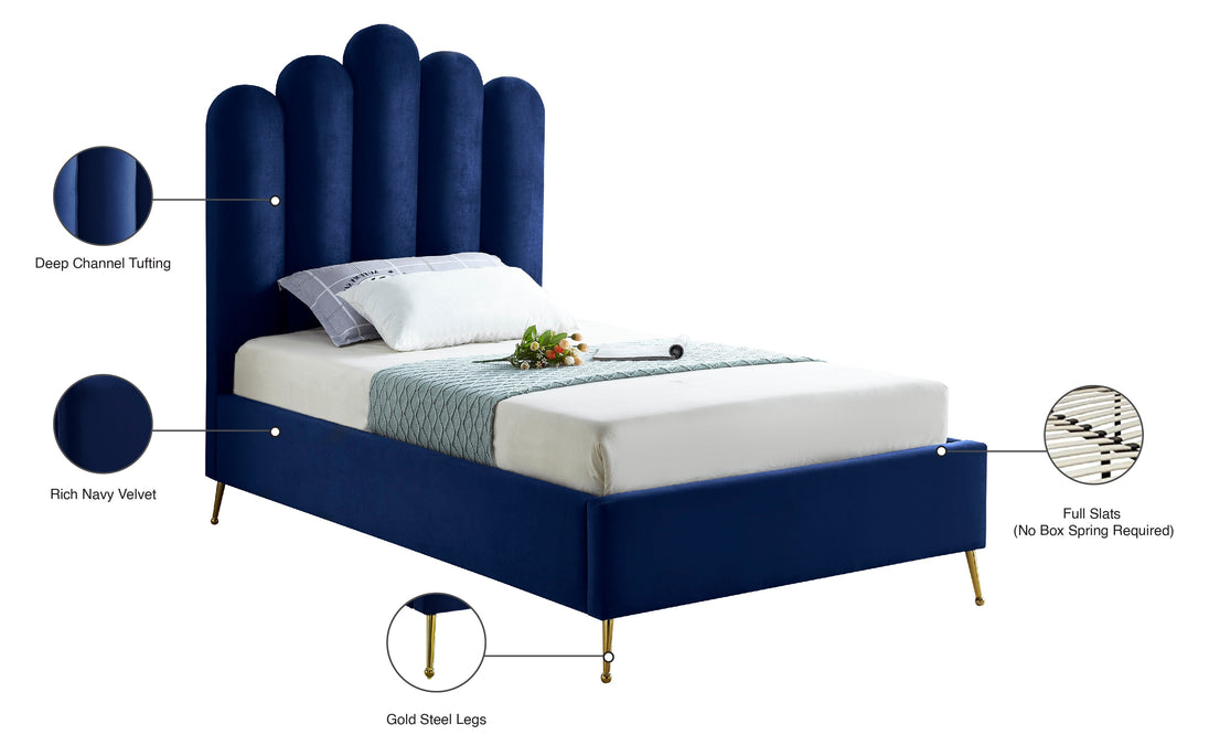 Lily Velvet Bed - Furniture Depot