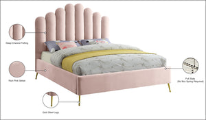Lily Velvet Bed - Furniture Depot