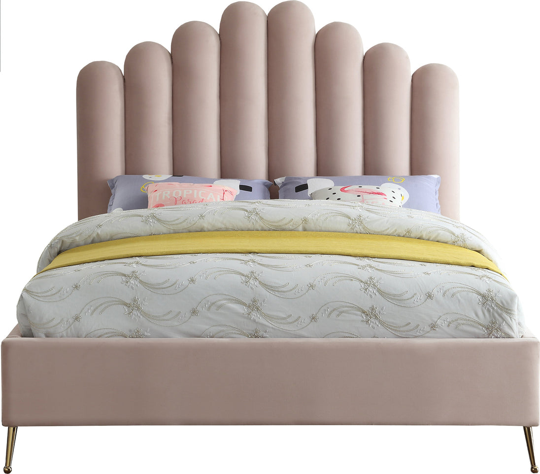 Lily Velvet Bed - Furniture Depot