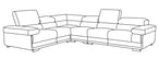 Hollywood Leather Sectional Light Grey - Furniture Depot