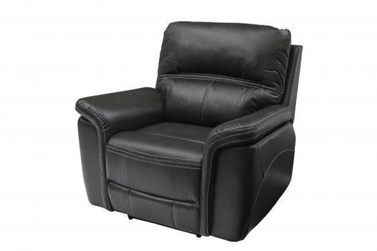 LOUSIANA LETHAIRE POWER RECLINER CHAIR - GREY - Furniture Depot