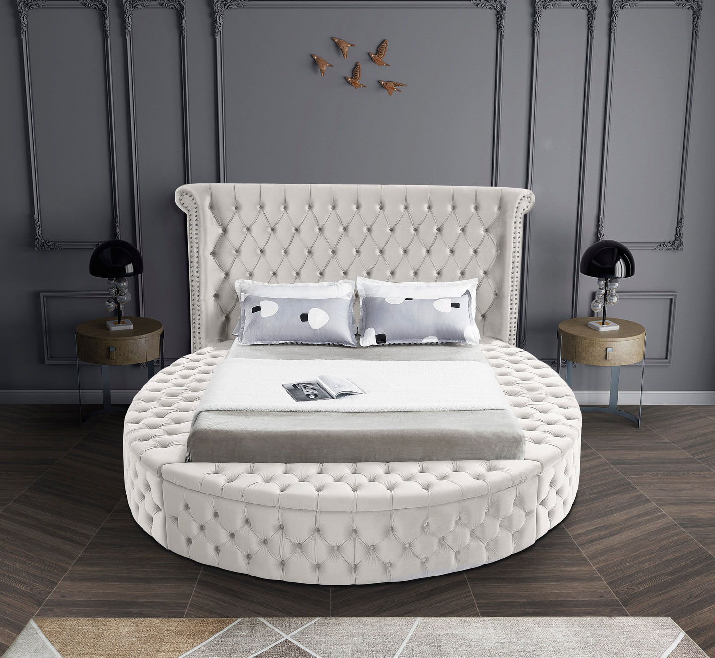 Luxus Velvet Bed (3 Boxes) - Furniture Depot