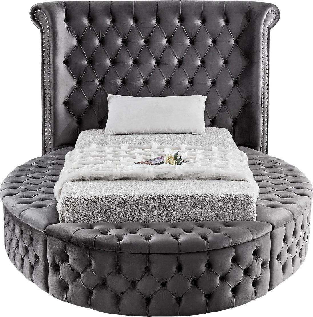 Luxus Velvet Bed (3 Boxes) - Furniture Depot