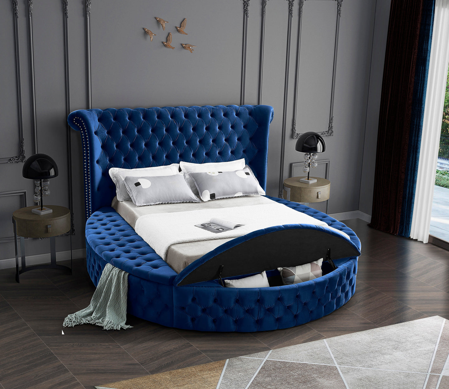 Luxus Velvet Bed (3 Boxes) - Furniture Depot