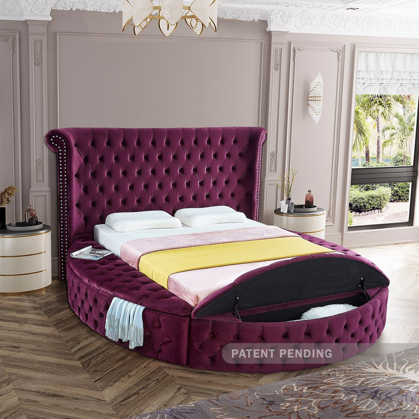 Luxus Velvet Bed (3 Boxes) - Furniture Depot