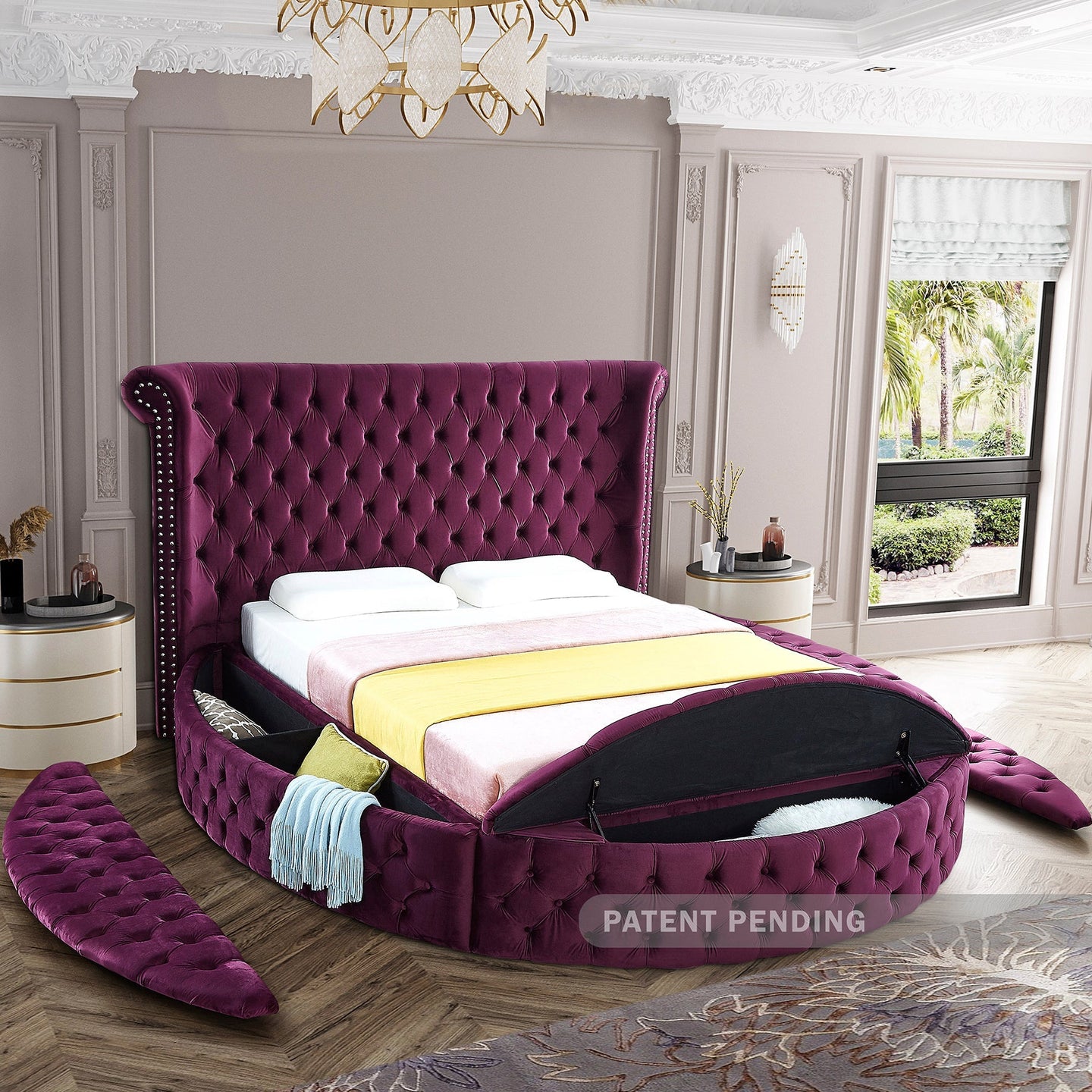 Luxus Velvet Bed (3 Boxes) - Furniture Depot