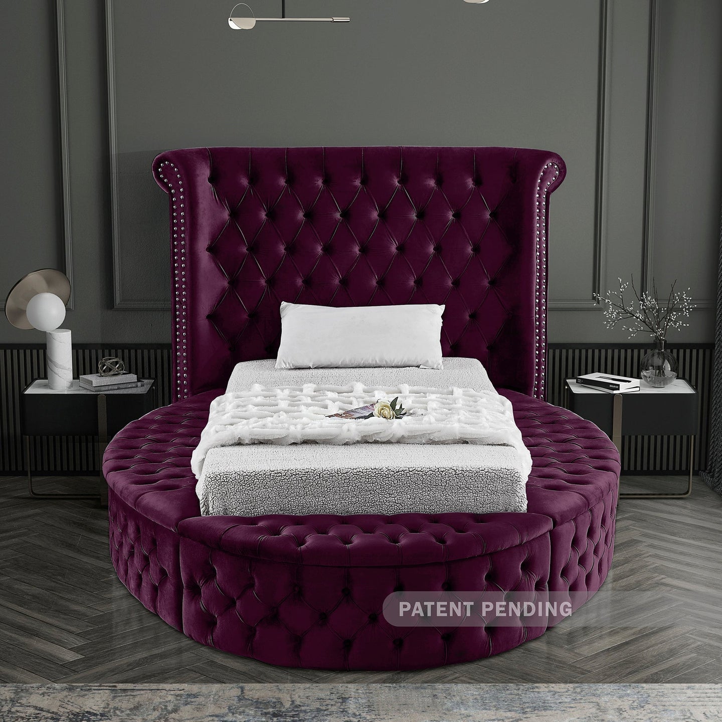 Luxus Velvet Bed (3 Boxes) - Furniture Depot