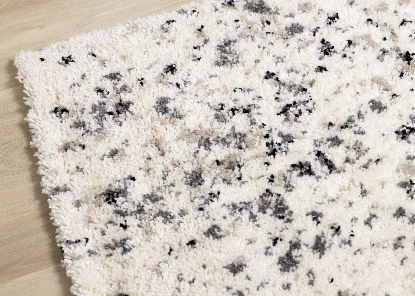 Maroq Cream Beige Grey Speckled Shag Rug - Furniture Depot