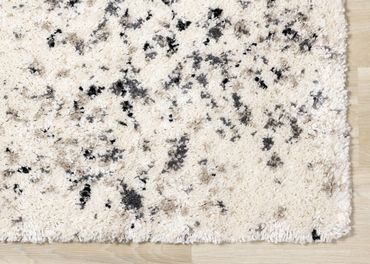 Maroq Cream Beige Grey Speckled Shag Rug - Furniture Depot