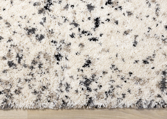 Maroq Cream Beige Grey Speckled Shag Rug - Furniture Depot