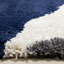 Load image into Gallery viewer, Maroq Grey Blue White Shag Rug - Furniture Depot
