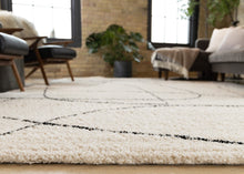 Load image into Gallery viewer, Maroq Cream Black Simple Shapes Rug - Furniture Depot