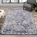 Monaco Blue Grey Cream Soft Elegant Rug - Furniture Depot