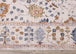 Monaco Cream Blue Orange Floral Traditional Rug - Furniture Depot