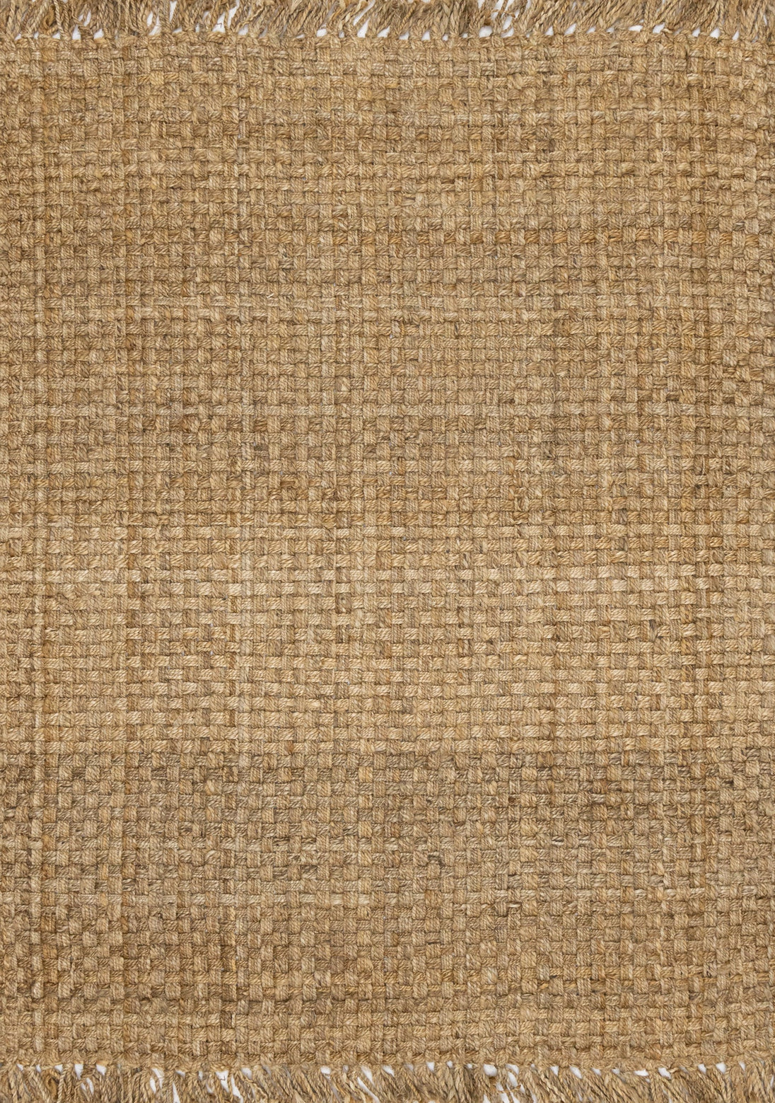 Naturals Jute Beige Basketweave Rug - Furniture Depot