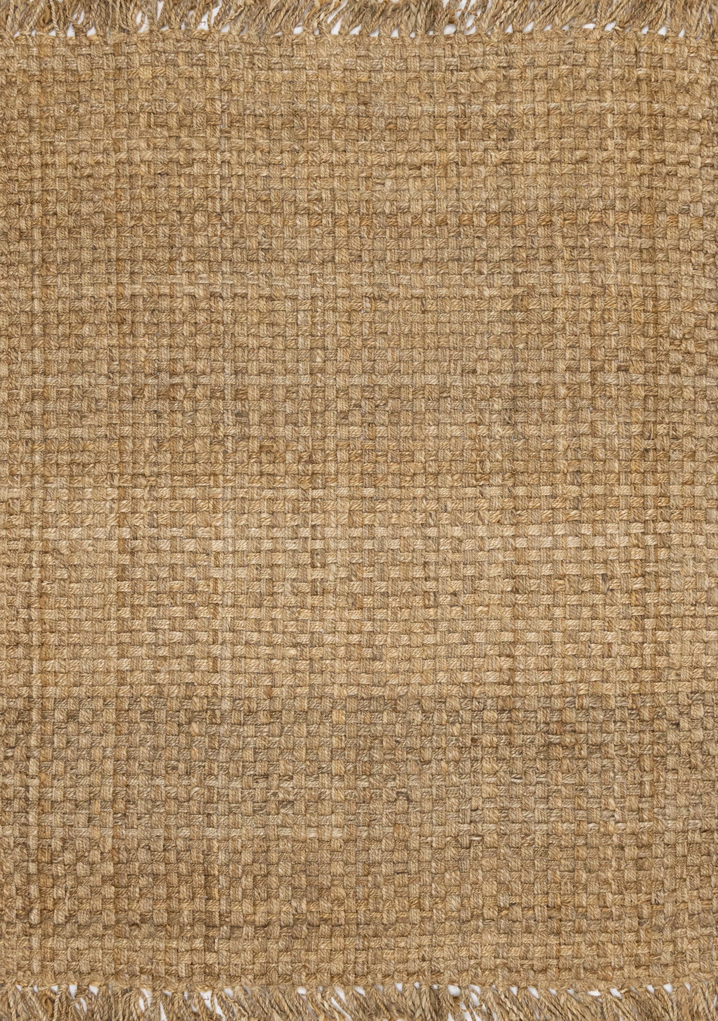 Naturals Jute Beige Basketweave Rug - Furniture Depot