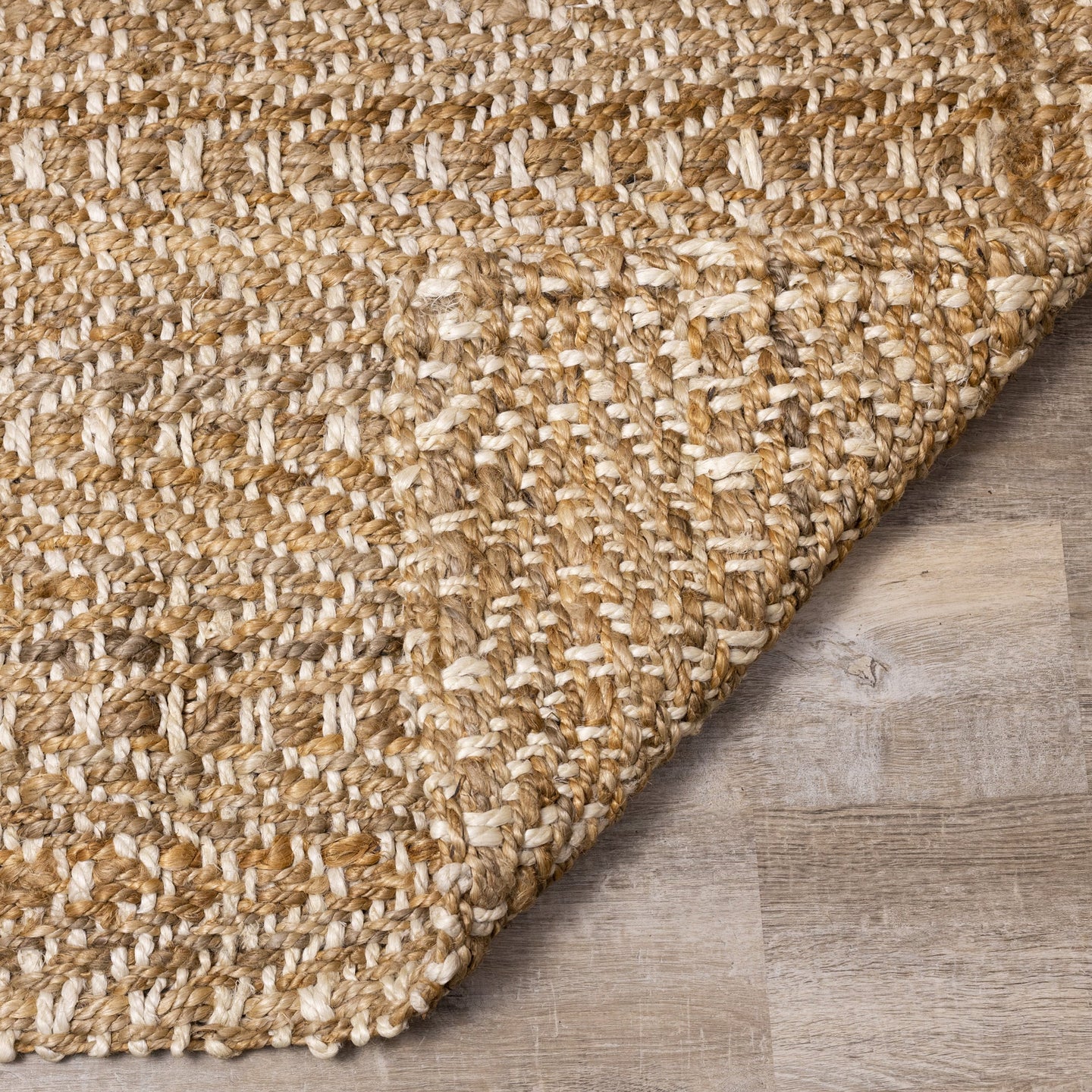 Naturals Beige Cream Jute Rug - Furniture Depot