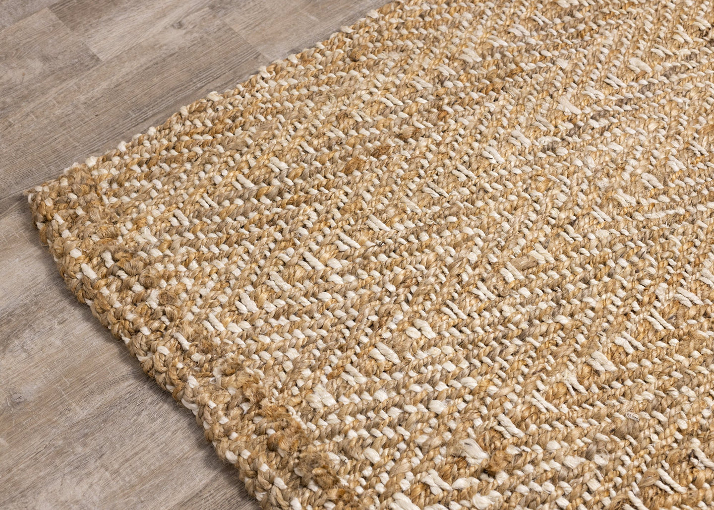 Naturals Beige Cream Jute Rug - Furniture Depot