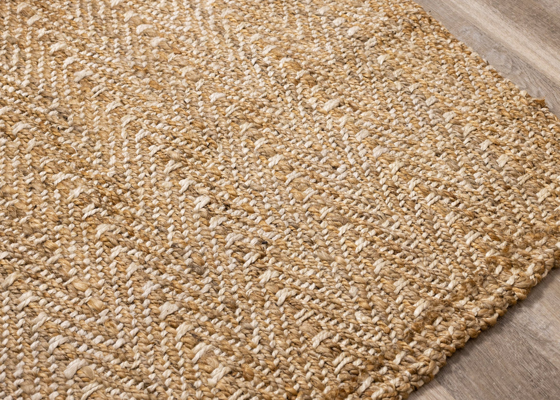 Naturals Beige Cream Jute Rug - Furniture Depot