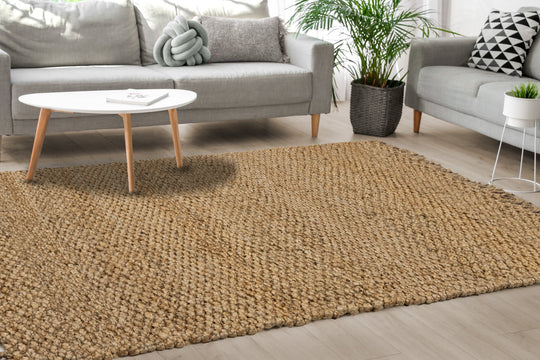 Naturals Beige Braided Jute Rug - Furniture Depot