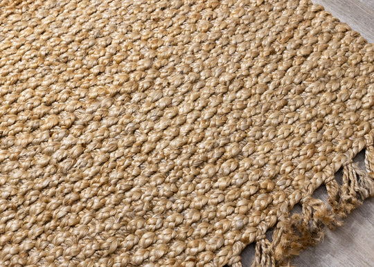 Naturals Beige Braided Jute Rug - Furniture Depot