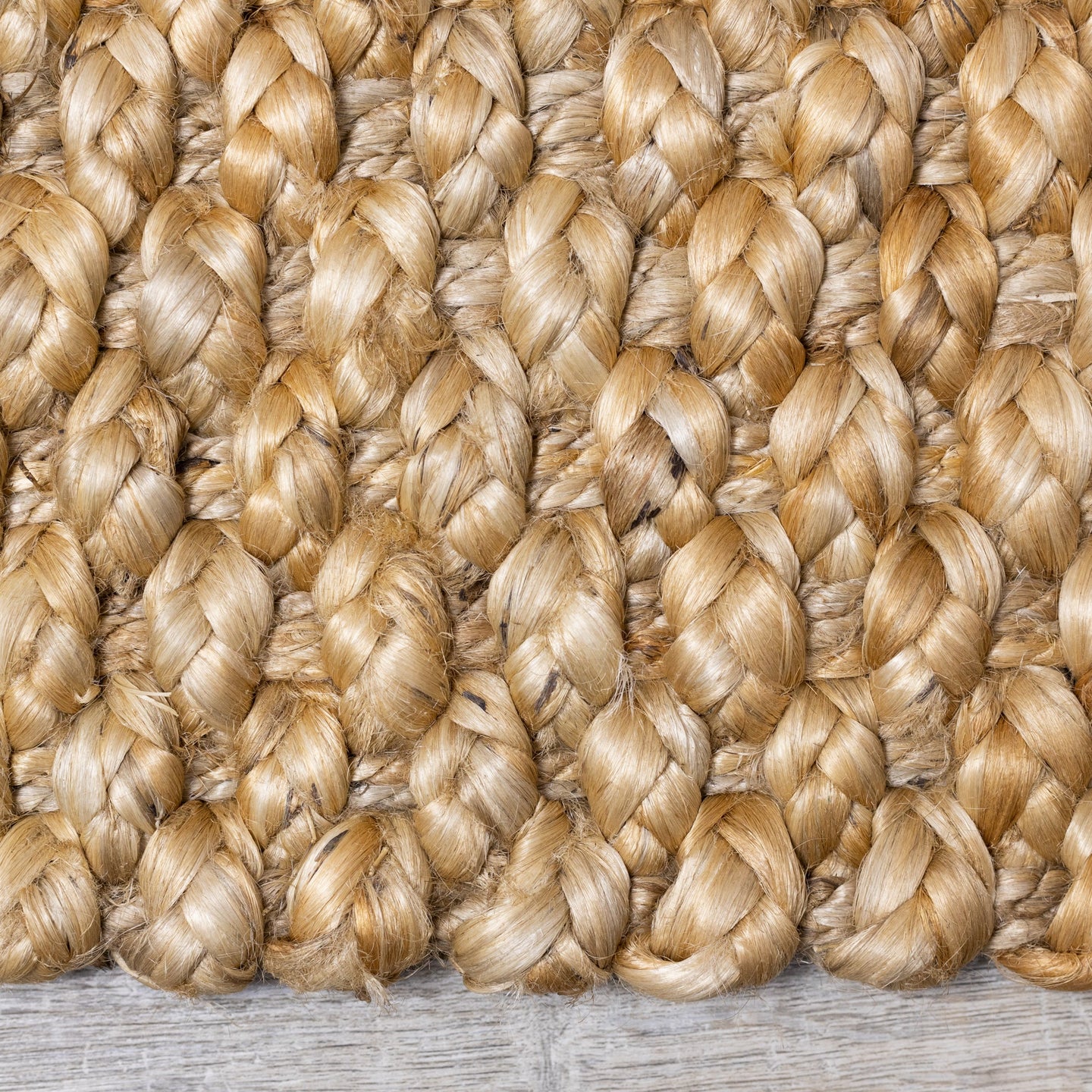 Naturals Beige Braided Jute Rug - Furniture Depot