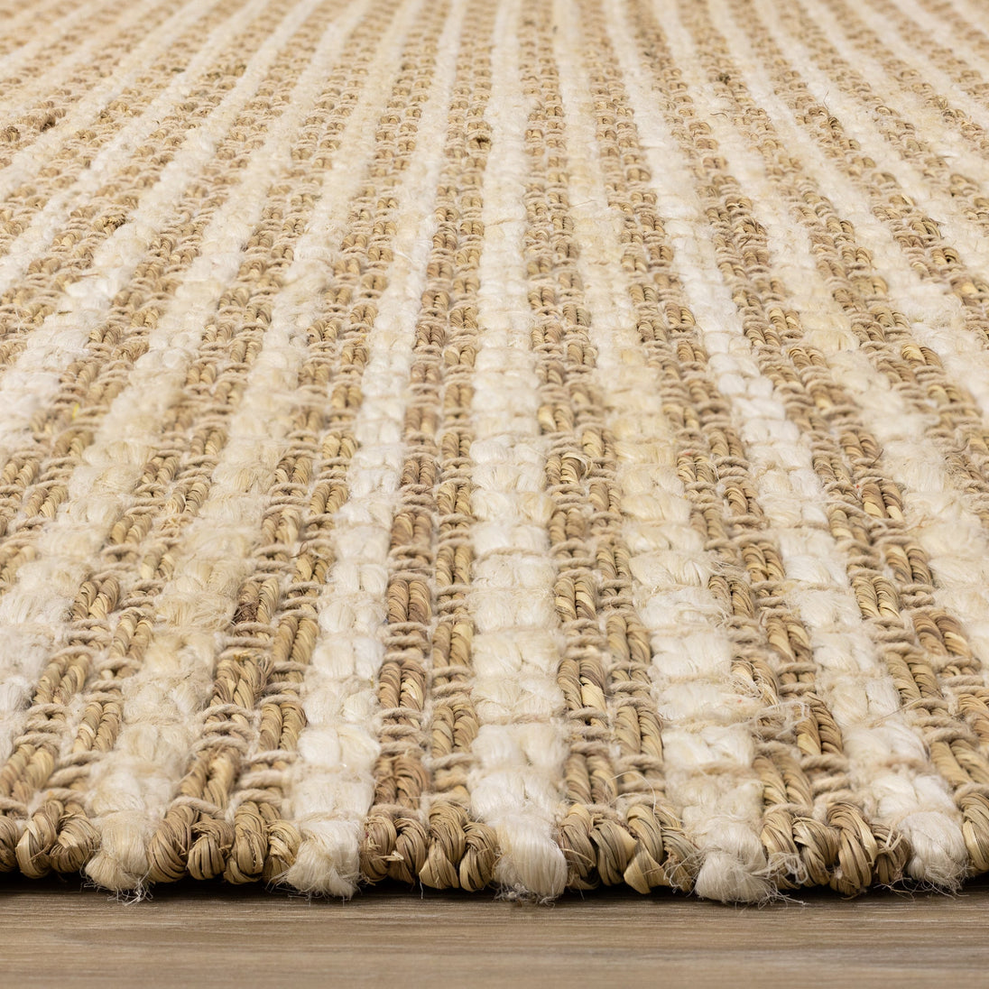 Naturals Beige Intricate Weave Rug - Furniture Depot