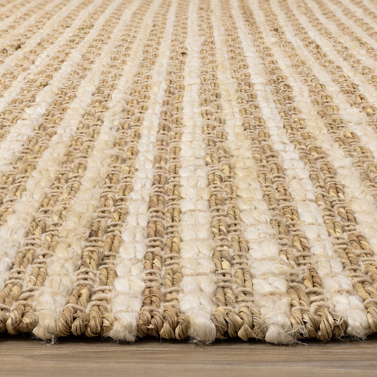 Naturals Beige Intricate Weave Rug - Furniture Depot