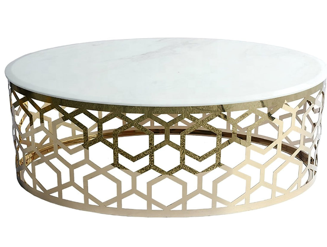 Newport Gold Coffee Table - Furniture Depot (6234306281645)