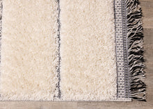Load image into Gallery viewer, Novato Cream Black Striped Rug - Furniture Depot