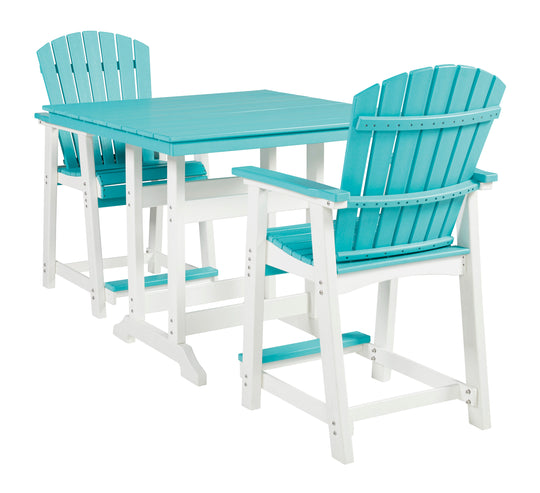 Eisely Outdoor Counter Height Bar Stool (Set of 2) - Furniture Depot