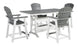 Transville Outdoor Counter Height Dining Table & Counter Height Bar Stool 5Pc Set - Furniture Depot