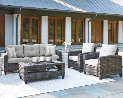 Cloverbrooke 4-Piece Outdoor Conversation Set - Furniture Depot