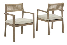 Load image into Gallery viewer, Aria Plains Arm Chair with Cushion (Set of 2) - Furniture Depot