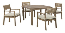 Load image into Gallery viewer, Aria Plains Outdoor Dining Table &amp; Chair (5Pc Set) - Furniture Depot