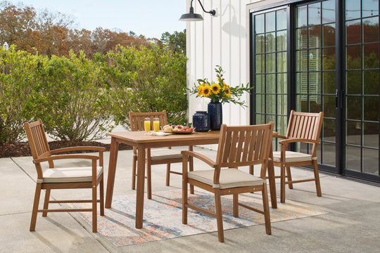 Janiyah Outdoor Dining Table & 4 Chairs (5Pc Set) - Furniture Depot (7656030798072)