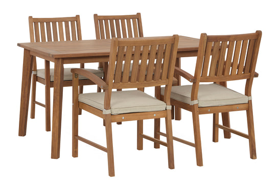 Janiyah Outdoor Dining Table & 4 Chairs (5Pc Set) - Furniture Depot (7656030798072)