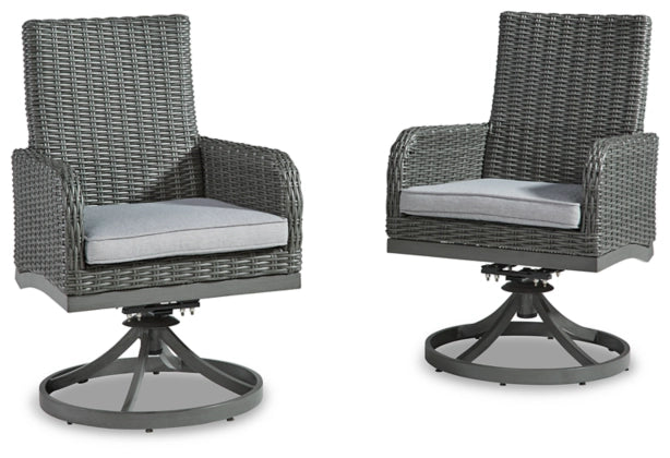Elite Park Swivel Chair with Cushion (Set of 2) - Furniture Depot (7866059391224)